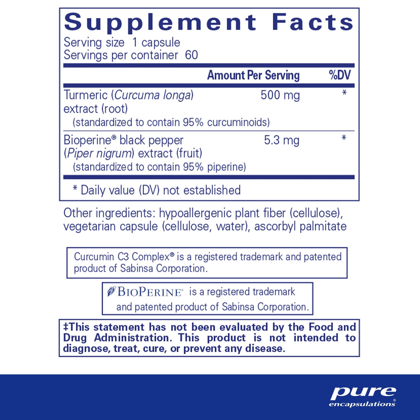 Curcumin 500 with Bioperine